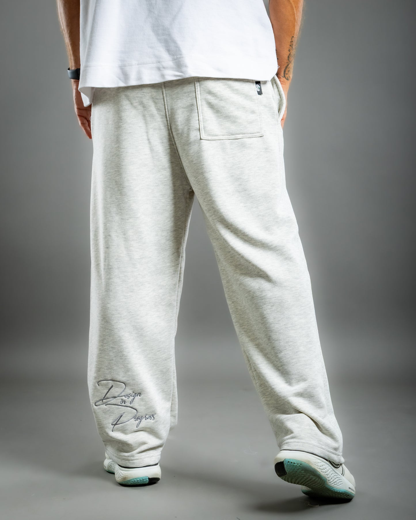 Stitched Baggy Pants - Grey