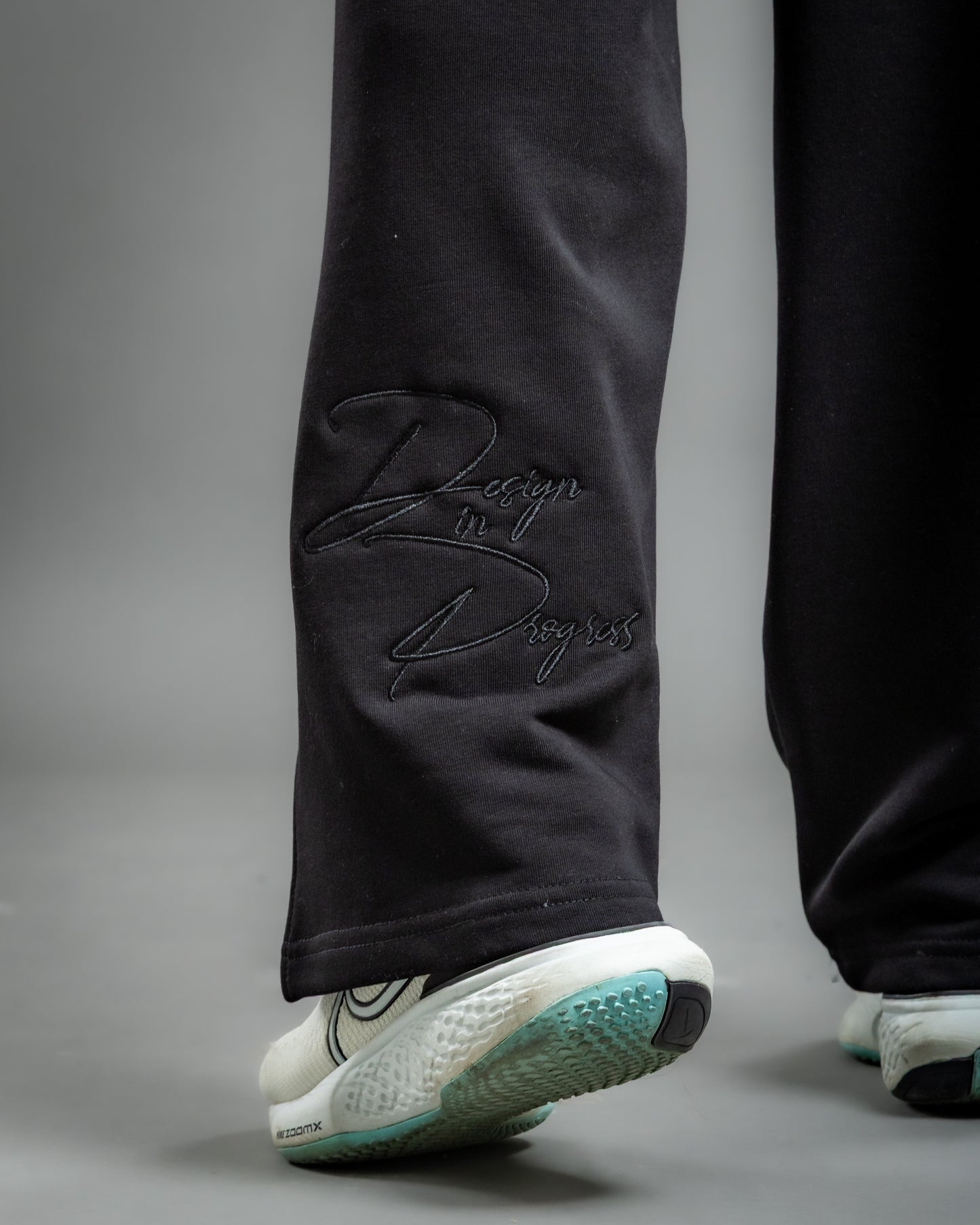 Stitched Baggy Pants - Black