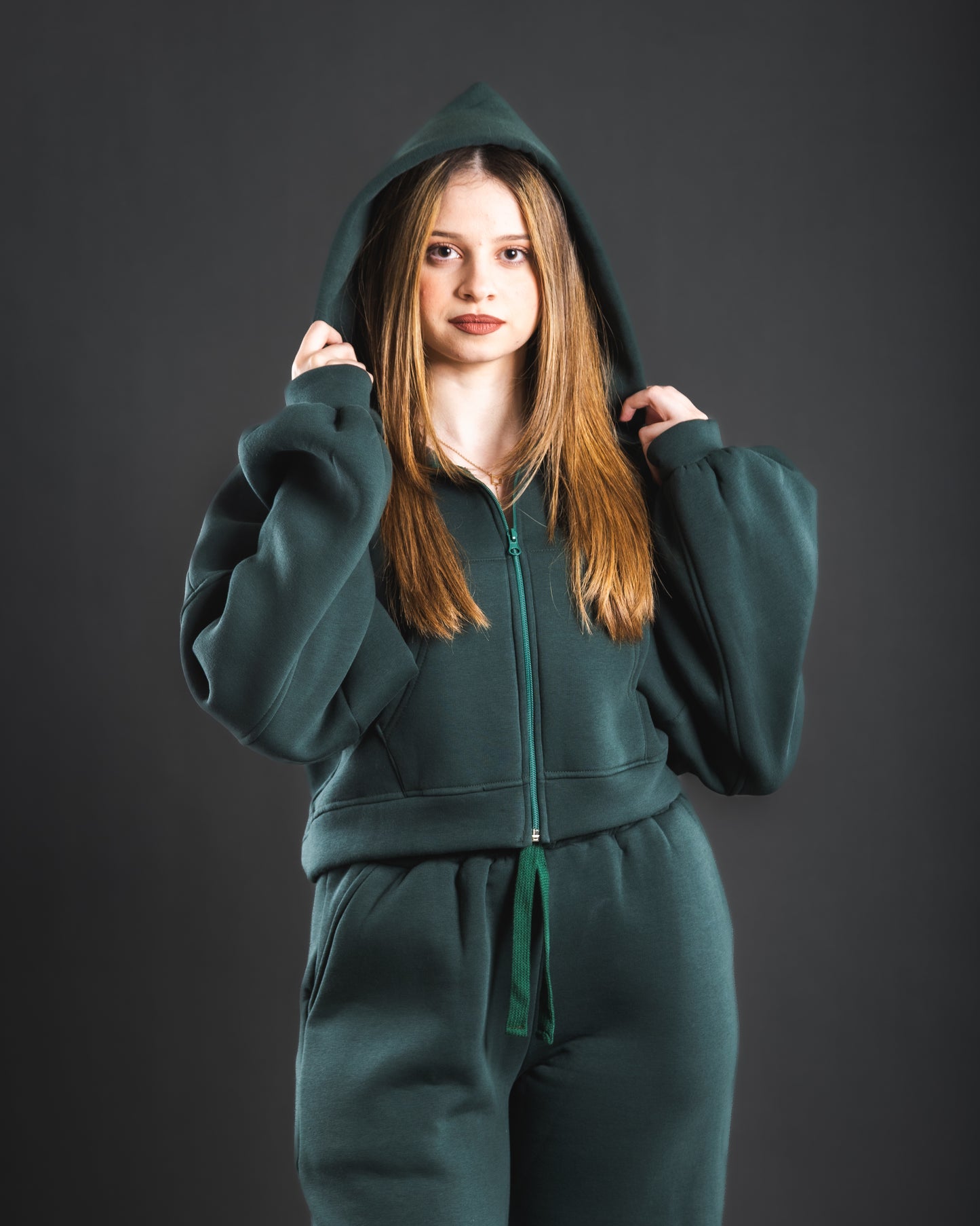 Loose Wave Sweatshirt - Emerald Green