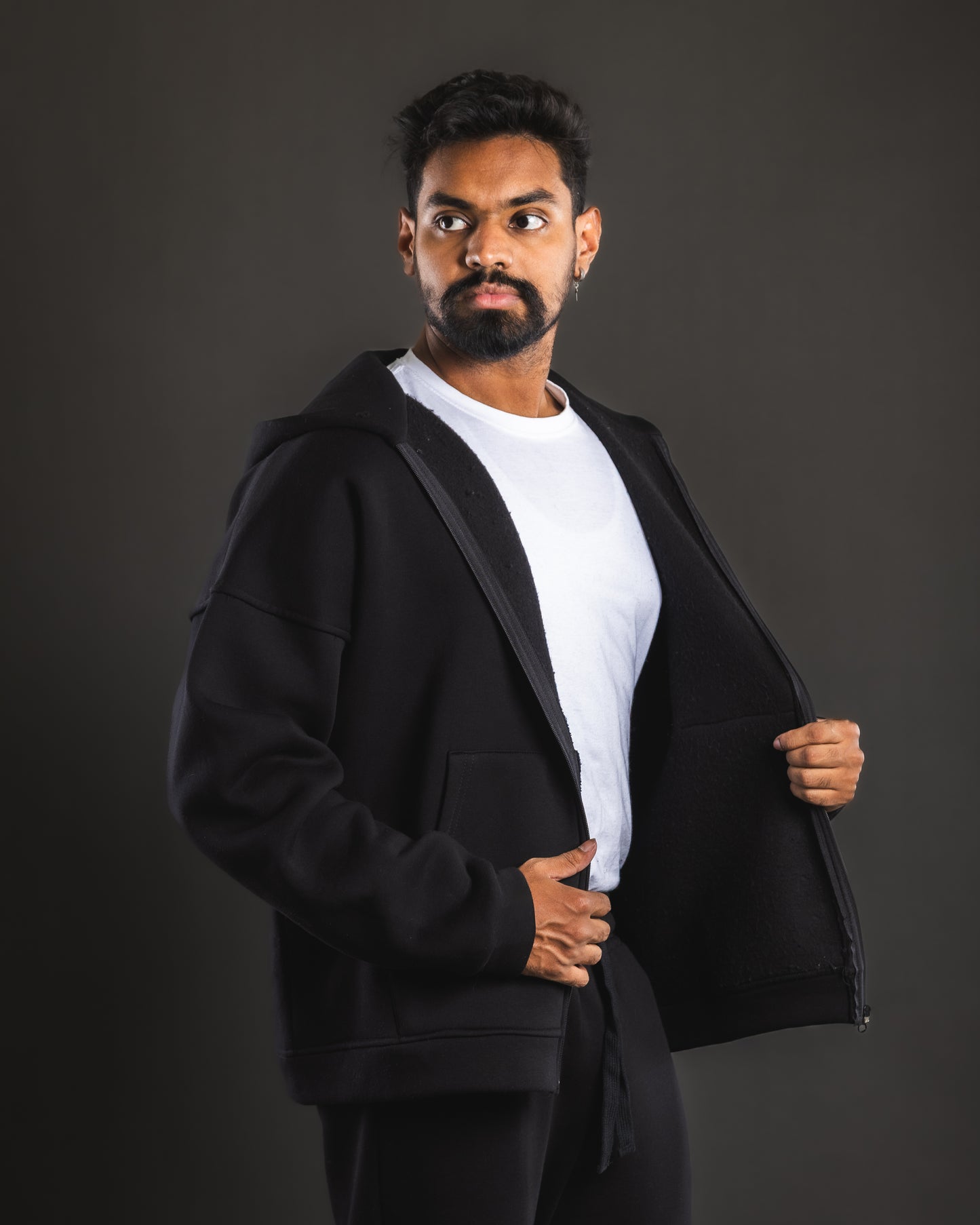 Loose Wave Sweatshirt - Black