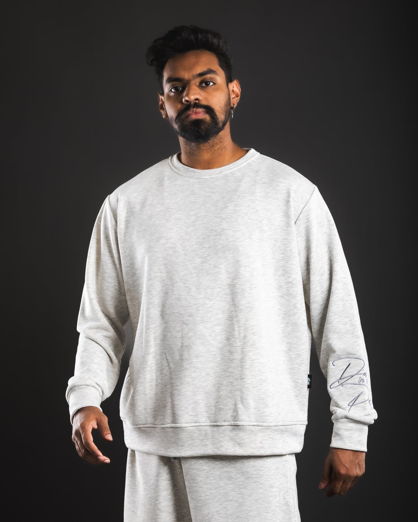 Stitched Round Neck - Grey