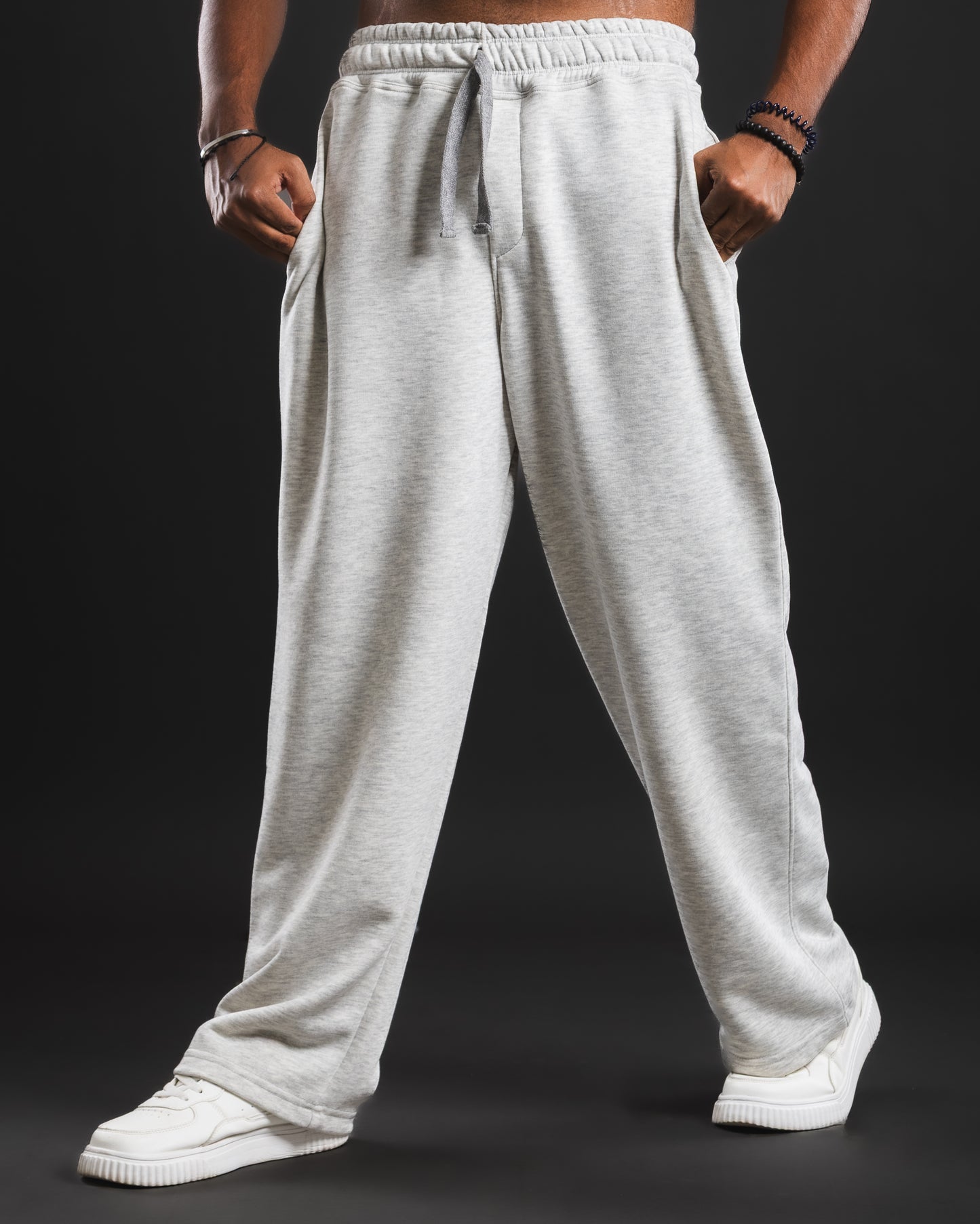 Stitched Baggy Pants - Grey