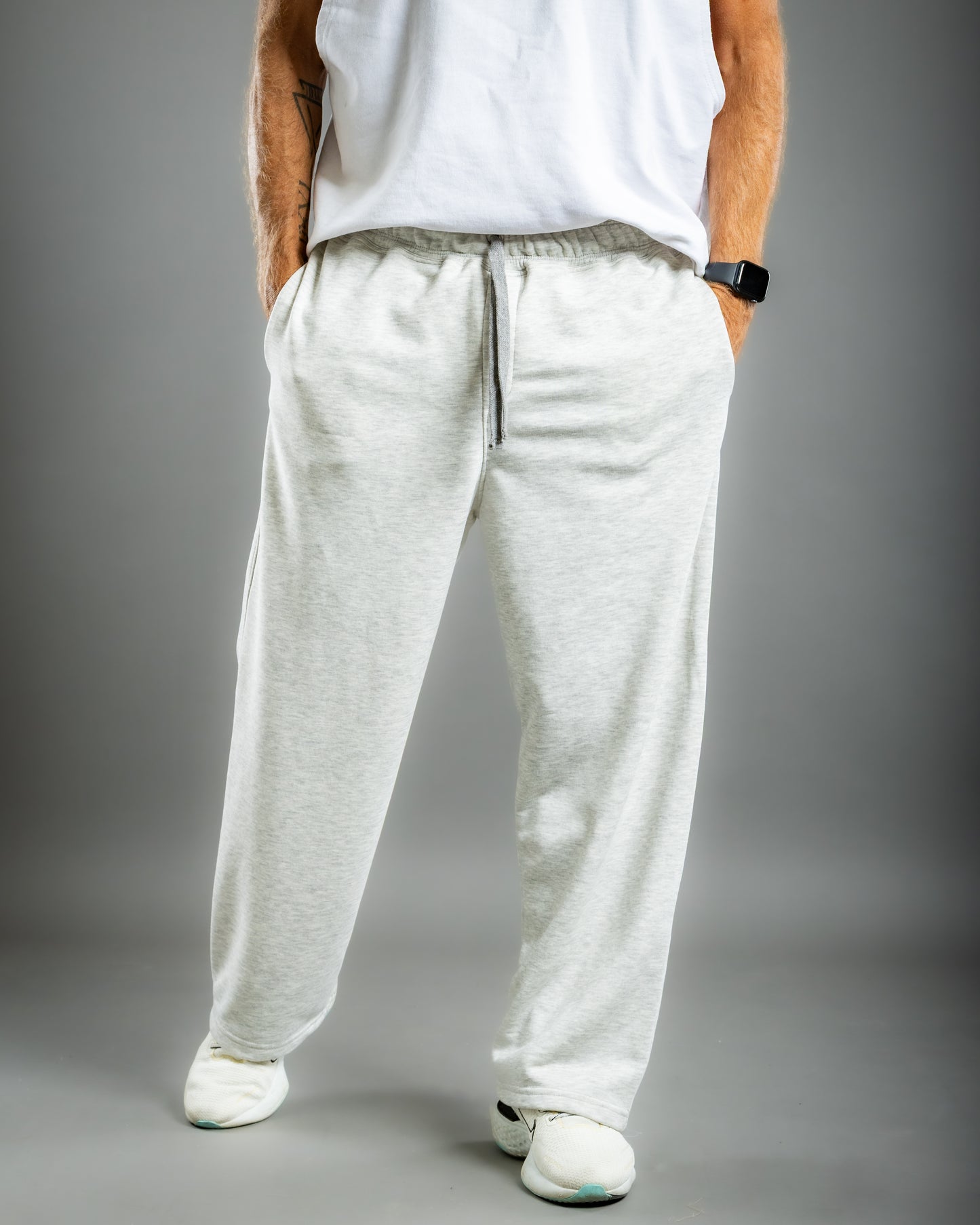 Stitched Baggy Pants - Grey