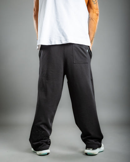 Stitched Baggy Pants - Black