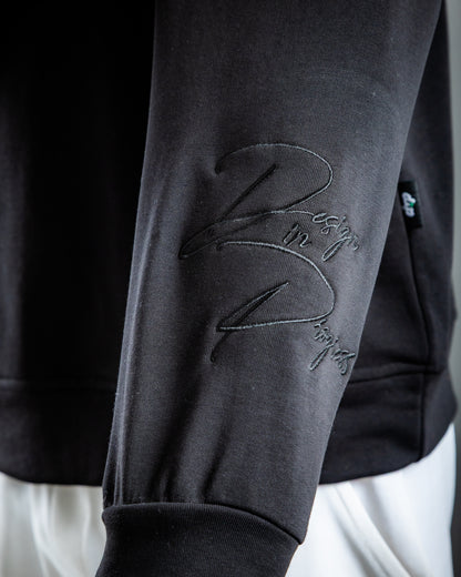 Stitched Round Neck - Black