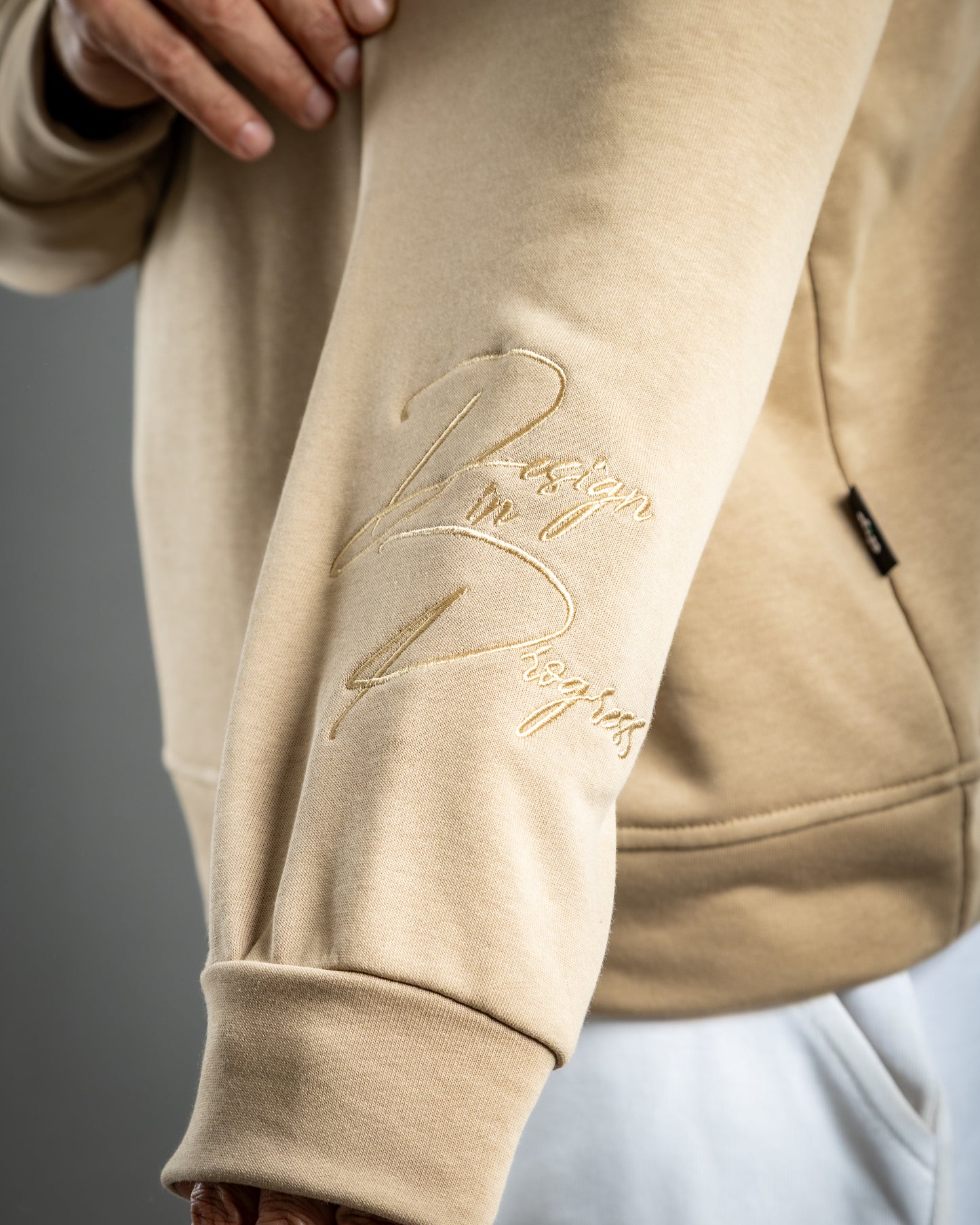 Stitched Round Neck - Beige