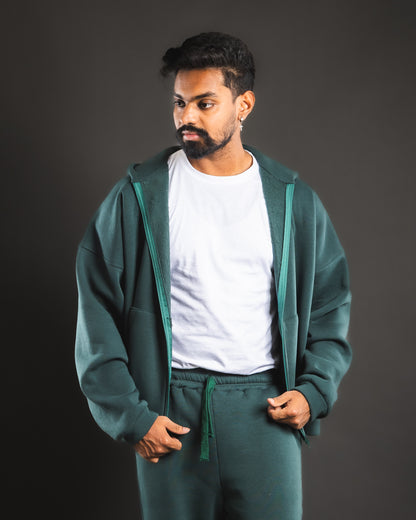 Loose Wave Sweatshirt - Emerald Green