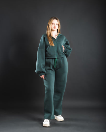 Loose Wave Sweats - Emerald Green