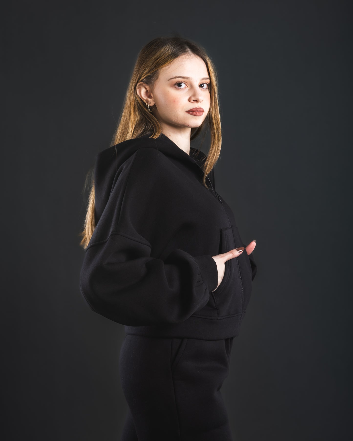 Loose Wave Sweatshirt - Black