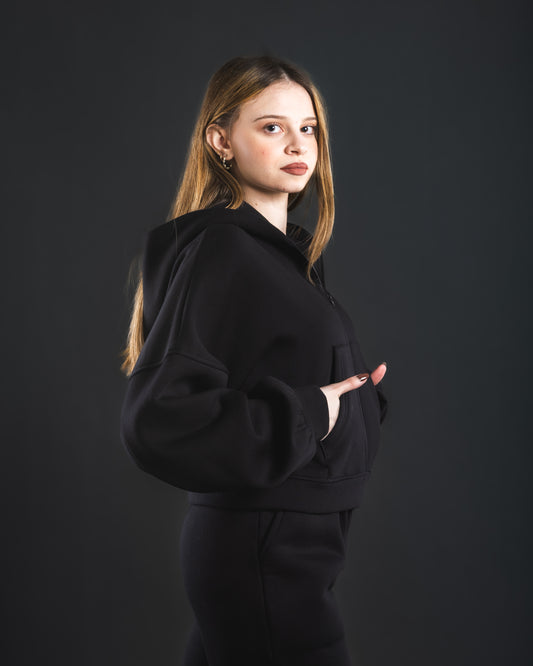 Loose Wave Sweatshirt - Black