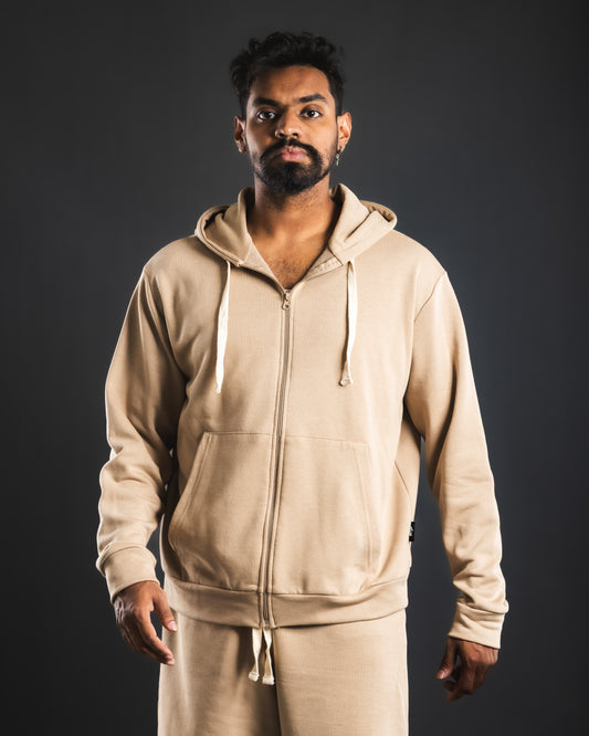 Urban Drift Zip Hoodie - Beige